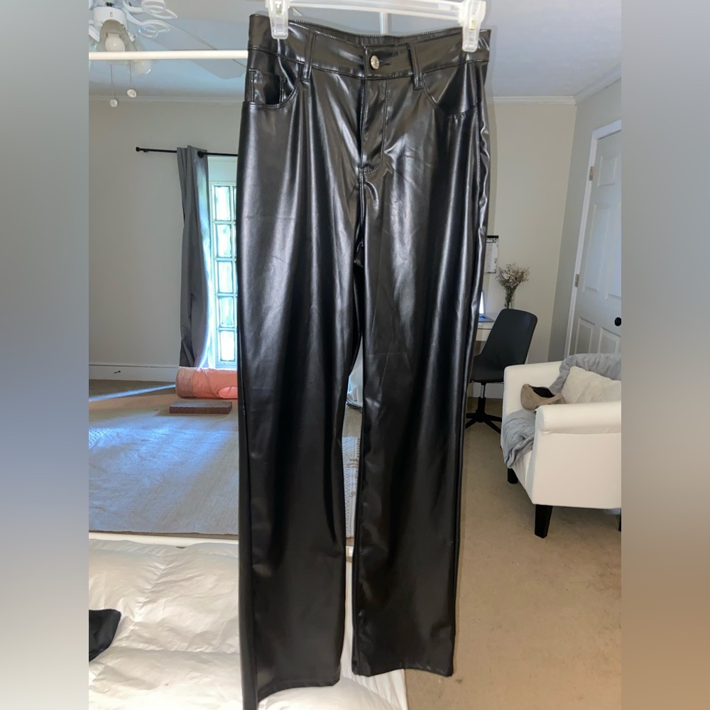 Black leather pants, never worn
